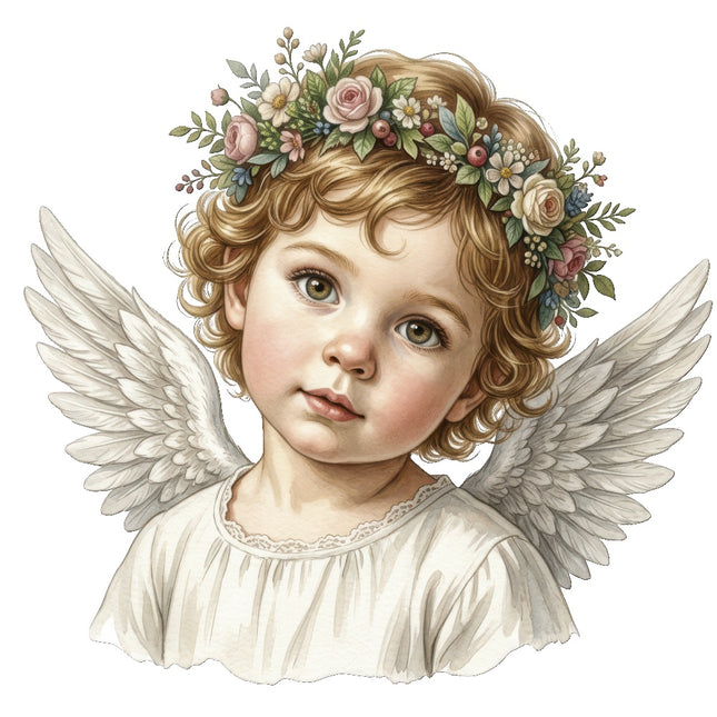 Angel Child 100% Cotton Fabric Panel Block Quilt Square ART4089