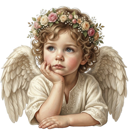 Angel Child 100% Cotton Fabric Panel Block Quilt Square ART4095