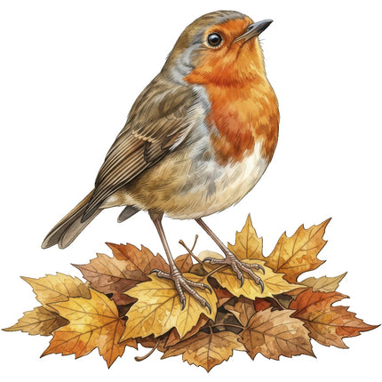Robin Bird 100% Cotton Fabric Panel Block Quilt Square ART4098