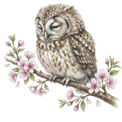 Owl 100% Cotton Fabric Panel Block Quilt Square ART4099