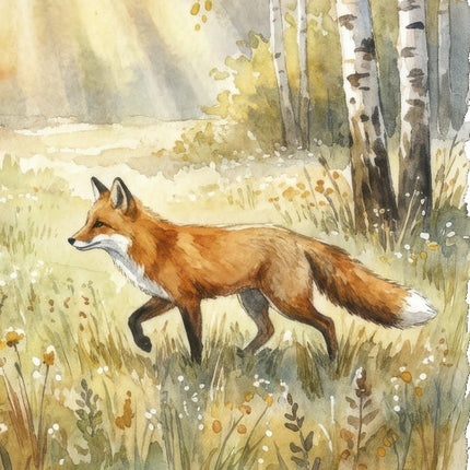 Fox 100% Cotton Fabric Panel Block Quilt Square ART4102