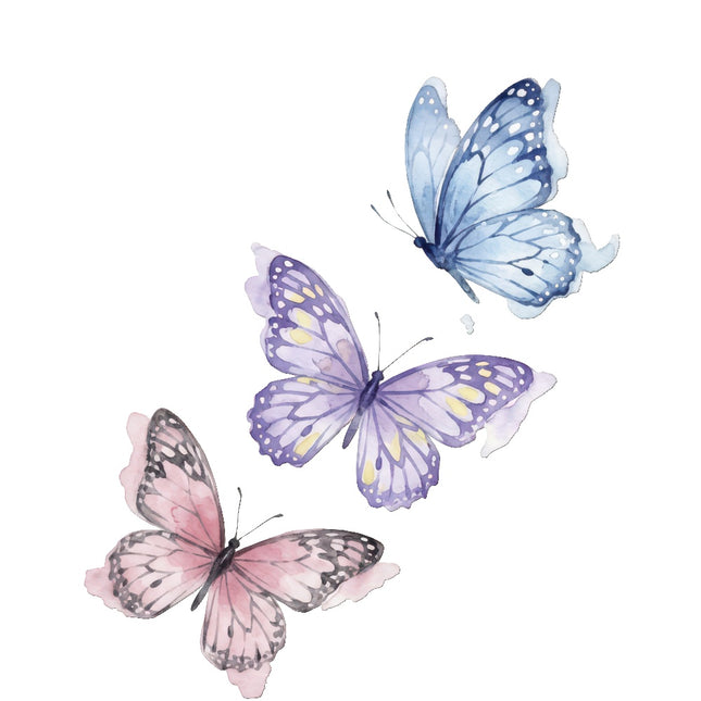 Butterflies 100% Cotton Fabric Panel Block Quilt Square ART4100