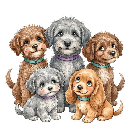 dogs fabric panel