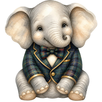 boy elephant quilt square