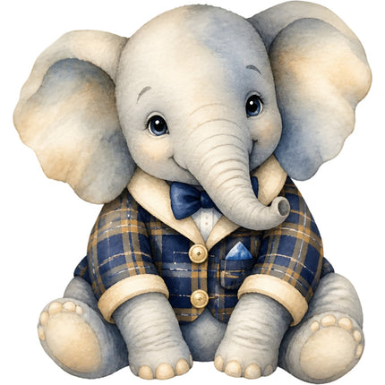 boy elephant quilt square
