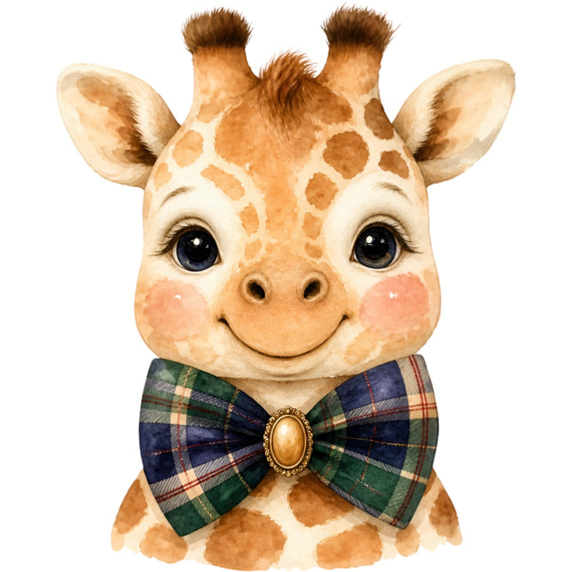 boy giraffe fabric panel