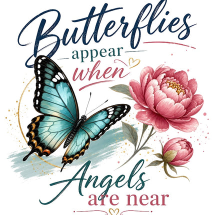 butterflies appear when angels are near fabric panel