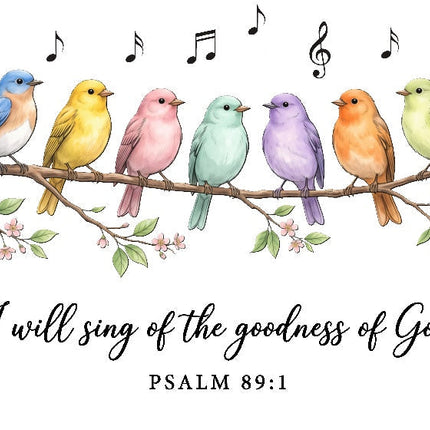 I will sing of the goodness of God fabric panel