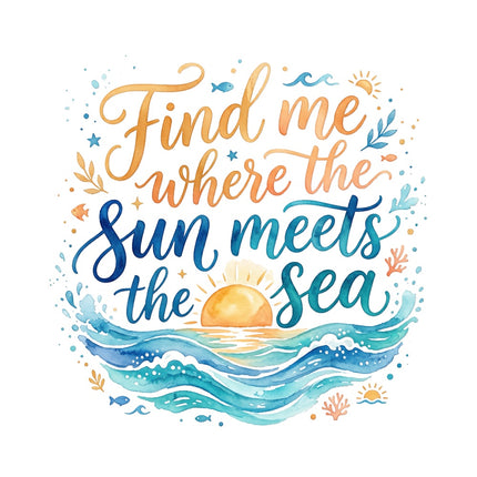 summer sea fabric panel