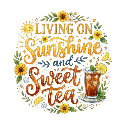 sunshine and sweet tea fabric panel
