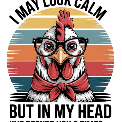 sarcastic quote chicken fabric panel