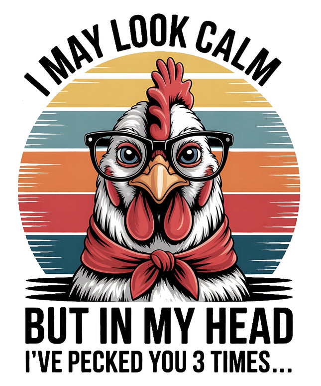 sarcastic quote chicken fabric panel