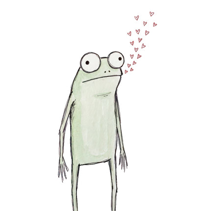 whimsical frog fabric panel