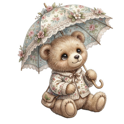 Umbrella Bear 100% Cotton Fabric Panel Block FLIP-ART4822