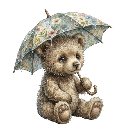 Umbrella Bear 100% Cotton Fabric Panel Block FLIP-ART4832