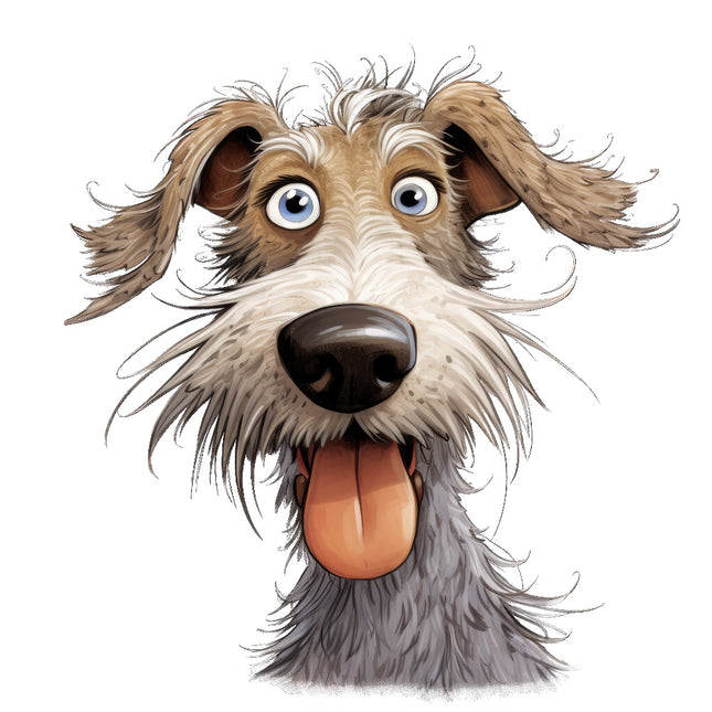 quirky dog fabric panel