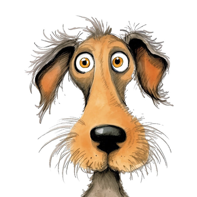 quirky dog fabric panel