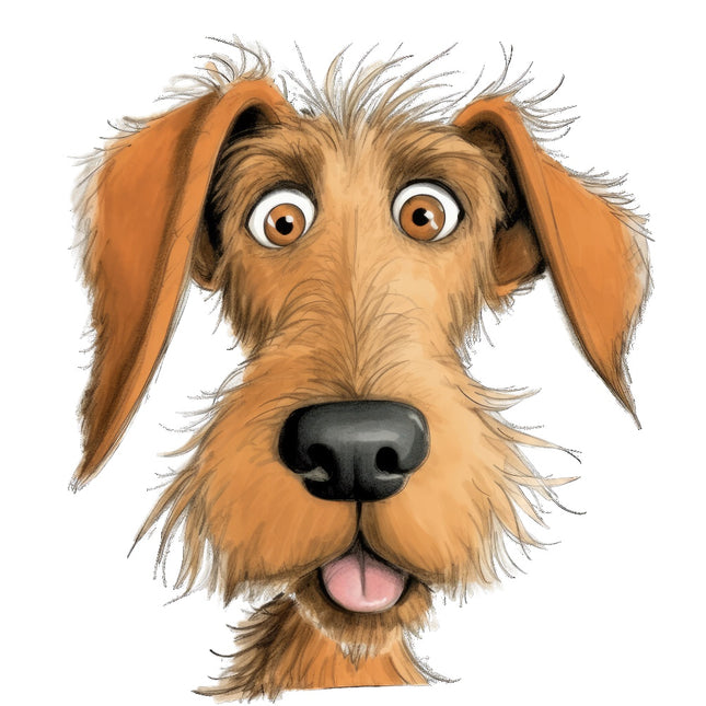 quirky dog fabric panel