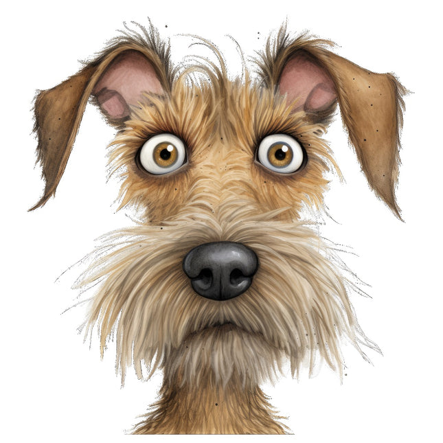 quirky dog fabric panel