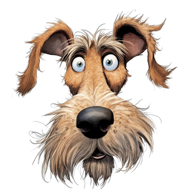 quirky dog fabric panel