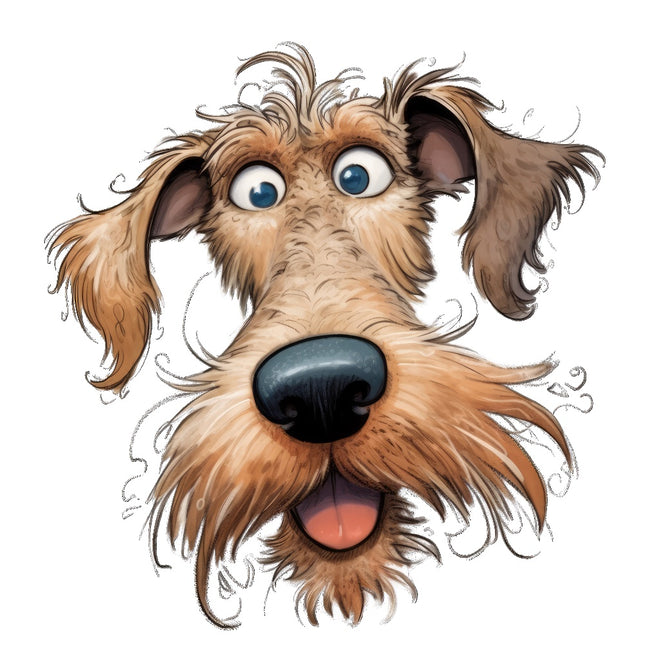 quirky dog fabric panel