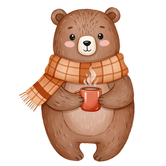 autumn bear quilt block