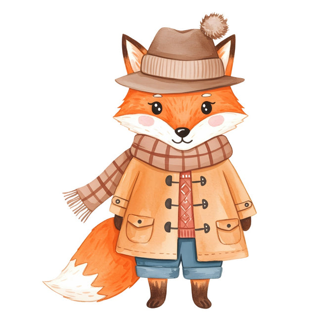 autumn fox quilt block