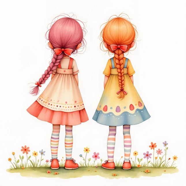 best friends fabric panel