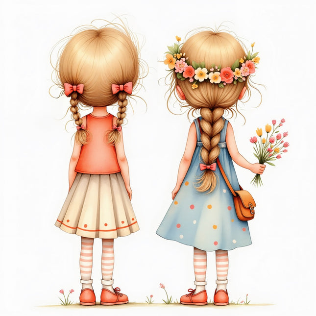 best friends fabric panel