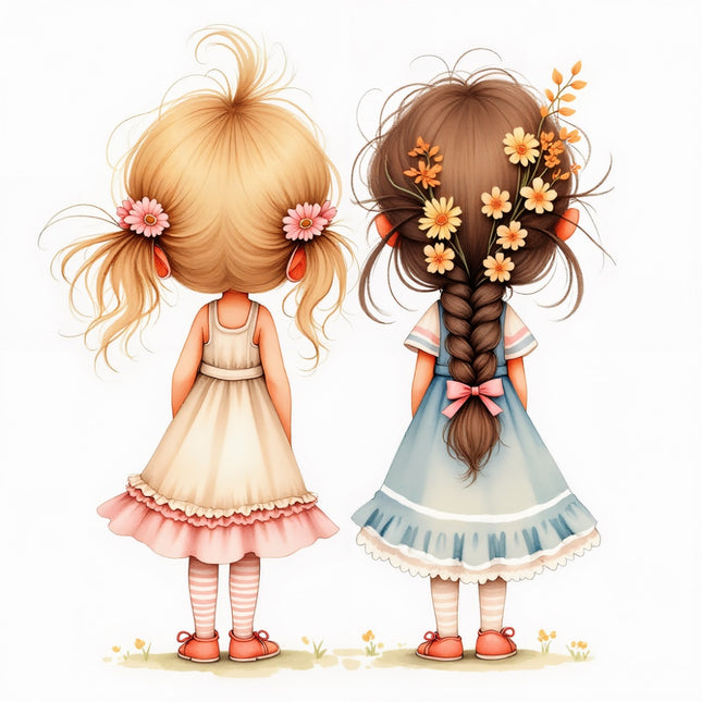 best friends fabric panel