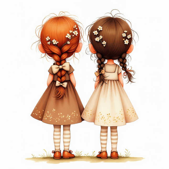 best friends fabric panel