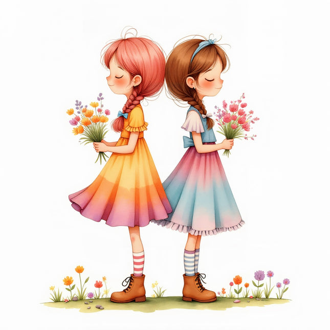 best friends fabric panel