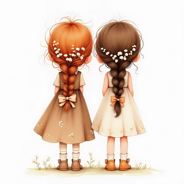 best friends fabric panel