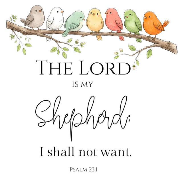 bible verse fabric panel Psalm 23:1
