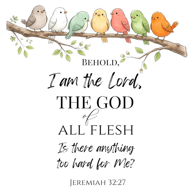 bible verse fabric panel Jeremiah 32:27