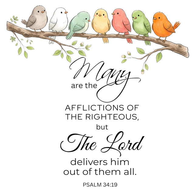 bible verse fabric panel psalm 34:19