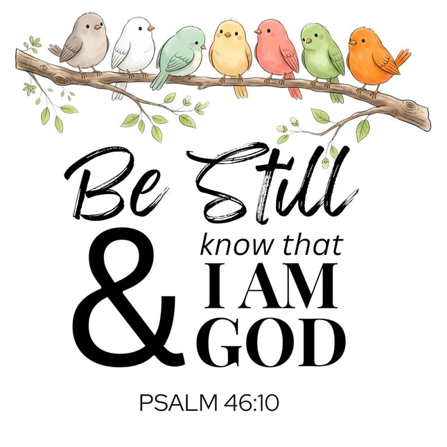 bible verse fabric panel Psalm 46:10