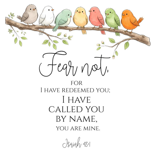 bible verse fabric panel Isaiah 431