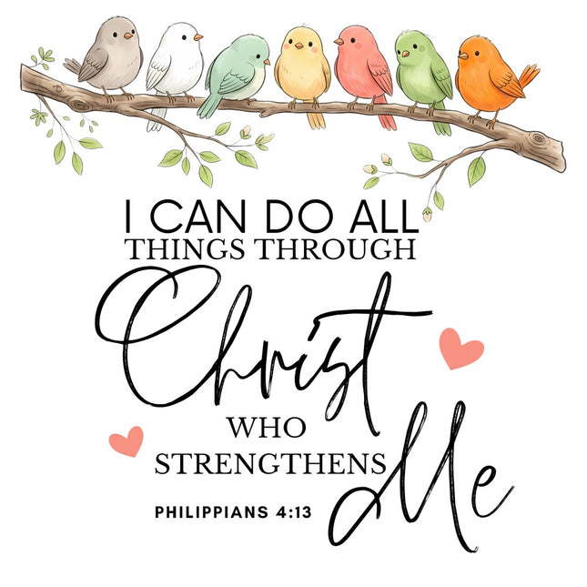 scripture fabric panel Philippians 4:13
