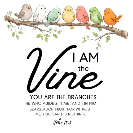 scripture fabric panel John 15:5