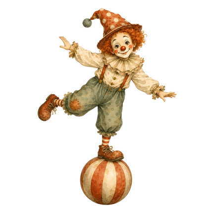 clown fabric panel