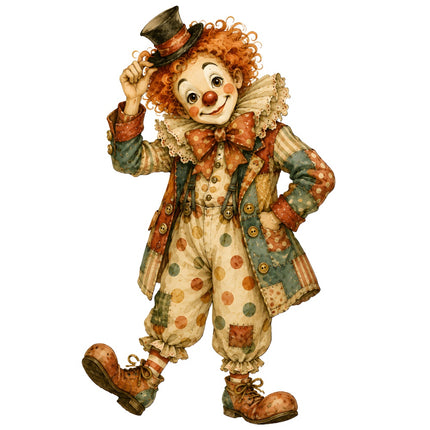 clown fabric panel