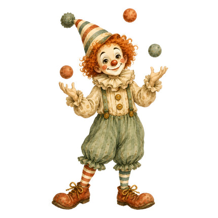 clown fabric panel