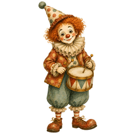 clown fabric panel