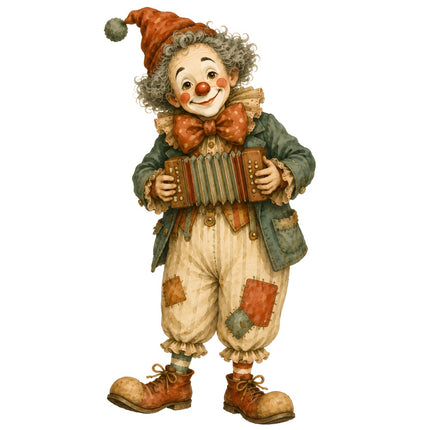 clown fabric panel