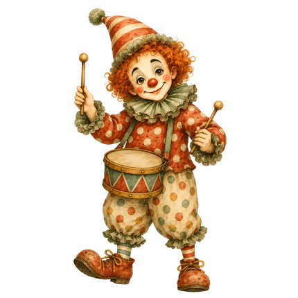 circus clown quilt square