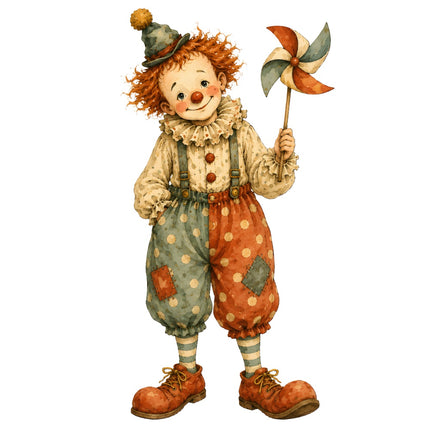 clown fabric panel square