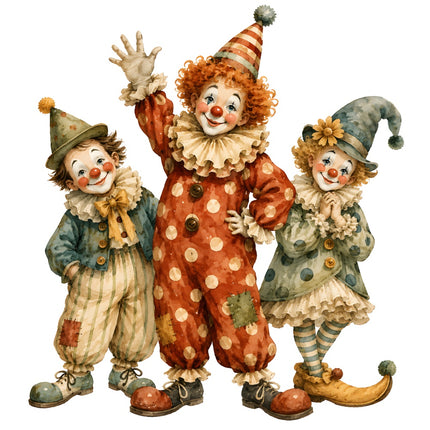 circus clowns quilt square