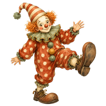 circus clown fabric panel