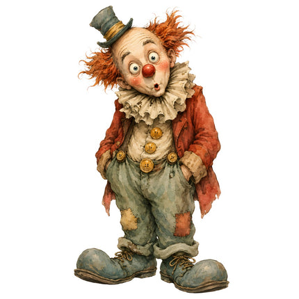 circus clown fabric panel